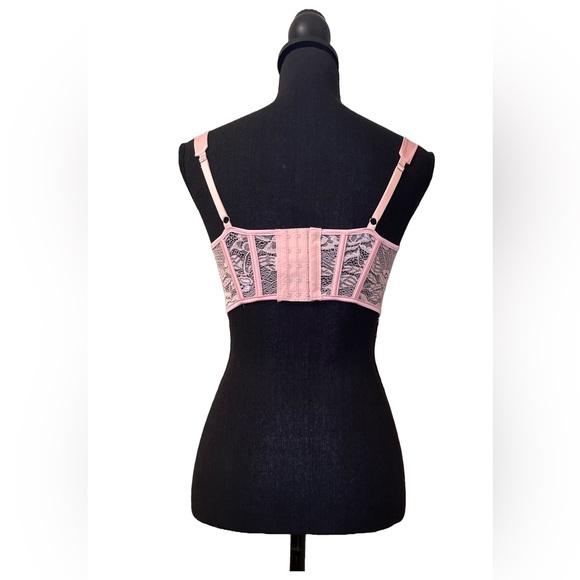 FORPLAY Pink Lace Corset Bra - Picture 3 of 5